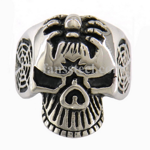 FSR07W91 Spider Skull Ghost  Ring 